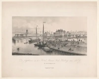 Gezicht op de Nieuwe Stadsherberg te Amsterdam