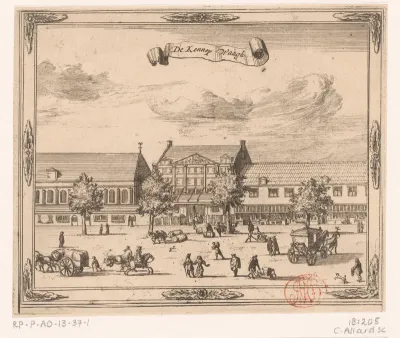 Gezicht op de Nieuwemarkt te Rotterdam