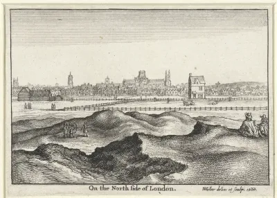 Gezicht op de noordkant van Londen