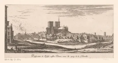 Gezicht op de Notre-Dame
