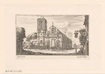 Gezicht op de Notre-Dame-des-Vertus