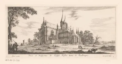 Gezicht op de Notre-Dame in Boulogne