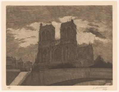 Gezicht op de Notre-Dame in Parijs
