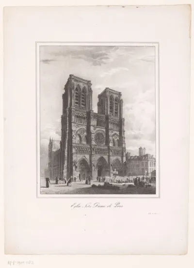 Gezicht op de Notre-Dame te Parijs