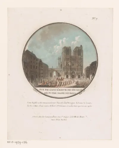 Gezicht op de Notre-Dame
