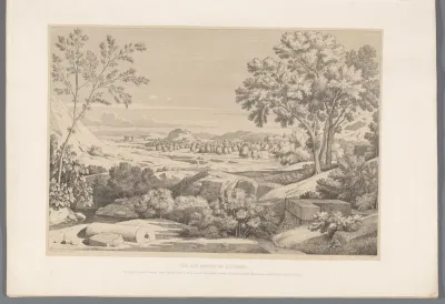 Gezicht op de oever van de rivier Ilisos