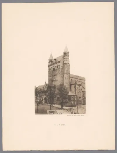 Gezicht op de Onze-Lieve-Vrouwebasiliek te Maastricht