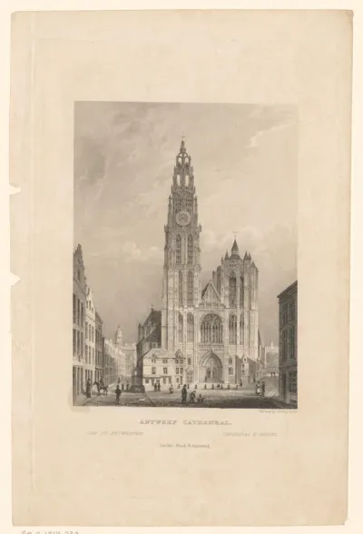 Gezicht op de Onze-Lieve-Vrouwekathedraal te Antwerpen