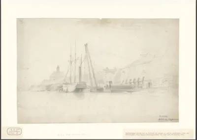 Gezicht op de Oostenburgergracht met de fabriek Van Vlissingen en Dudok van Heel