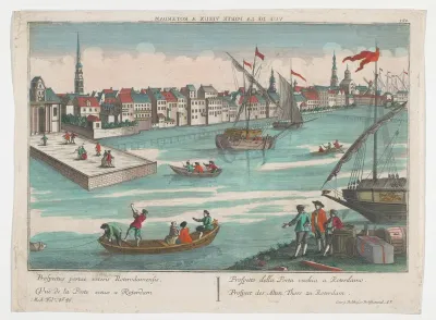 Gezicht op de Ooster Oude Hoofdpoort te Rotterdam