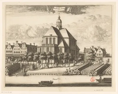 Gezicht op de Oosterkerk te Amsterdam