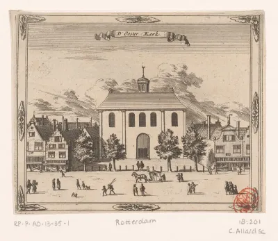 Gezicht op de Oosterkerk te Rotterdam