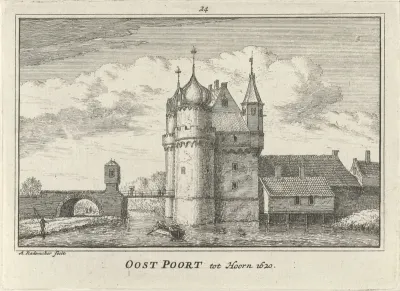 Gezicht op de Oosterpoort te Hoorn, 1620