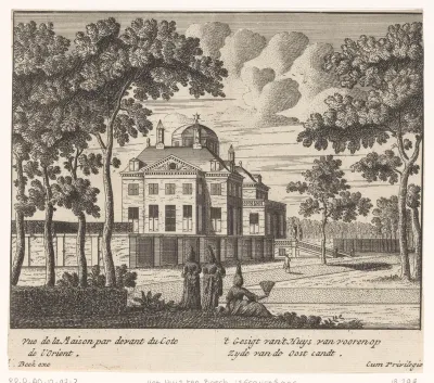 Gezicht op de oosterzijkant van Huis ten Bosch
