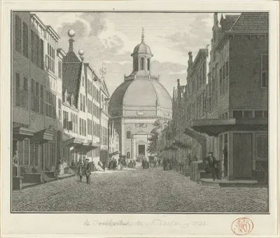 Gezicht op de Oostkerk te Middelburg, 1743