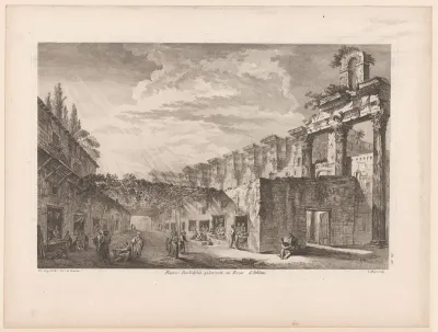 Gezicht op de oude Bazaar van Athene