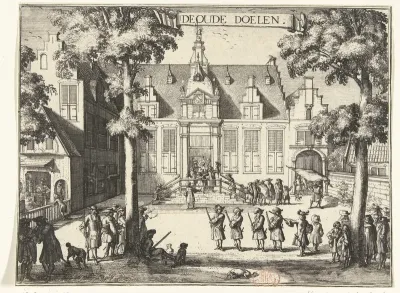 Gezicht op de Oude Doelen (Schuttersdoelen) te Haarlem