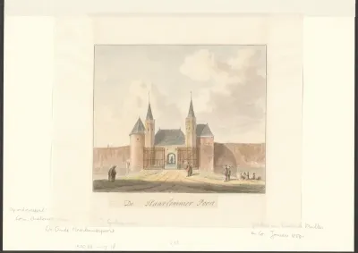 Gezicht op de oude Haarlemmerpoort