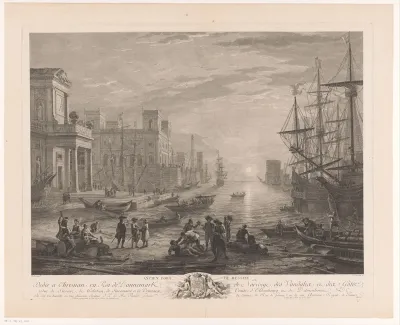 Gezicht op de oude haven van Messina
