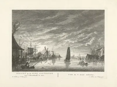 Gezicht op de Oude Jachthaven te Amsterdam