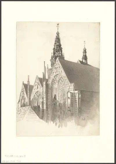 Gezicht op de Oude Kerk