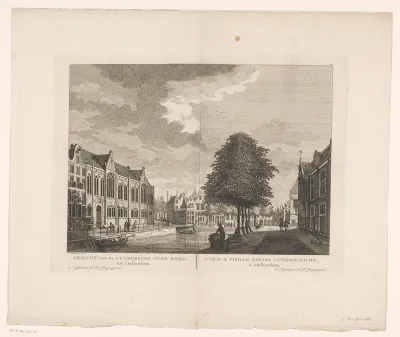 Gezicht op de Oude Lutherse Kerk te Amsterdam