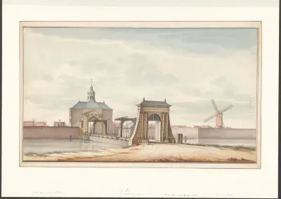 Gezicht op de oude Muiderpoort