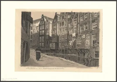 Gezicht op de Oudezijds Achterburgwal bij de Spooksteeg