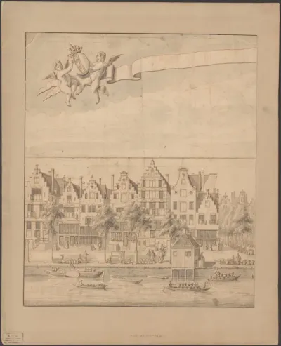 Gezicht op de Oudezijds Voorburgwal te Amsterdam