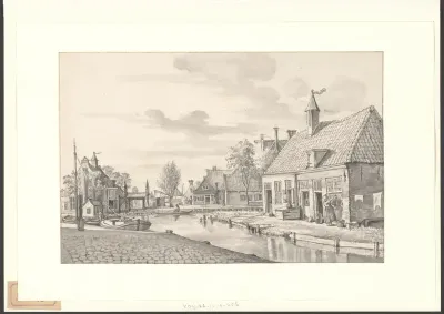 Gezicht op de overhaal aan het einde van de Overtoom