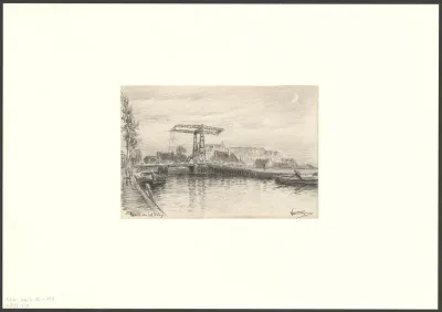 Gezicht op de Overtoomse Sluis aan de Kostverlorenvaart met rechts het Surinameplein