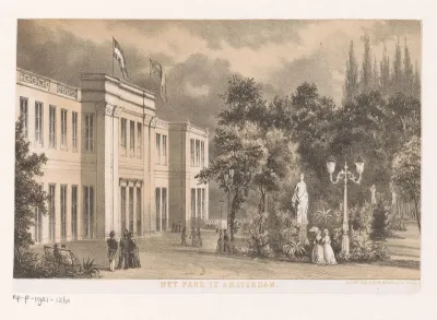 Gezicht op de Parkzaal in het Wertheimerpark