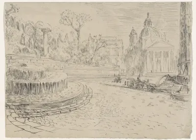 Gezicht op de Piazza del Popolo