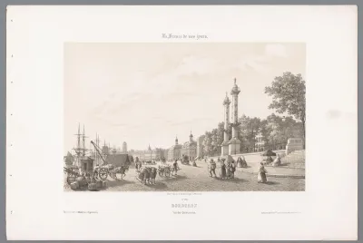 Gezicht op de Place des Quinconces te Bordeaux