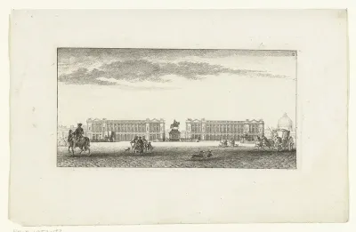 Gezicht op de Place Louis XV te Parijs