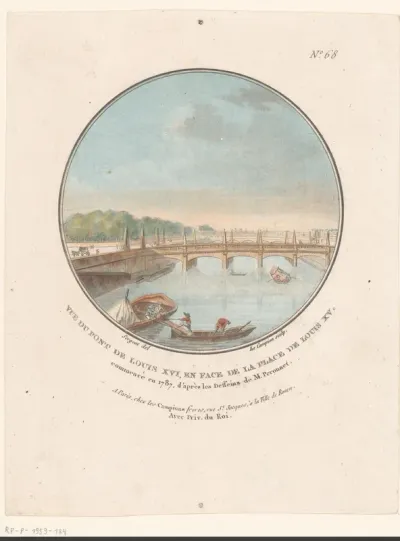 Gezicht op de Pont de la Concorde