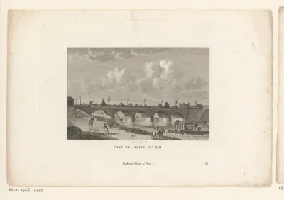 Gezicht op de pont du Jardin du Roi te Parijs