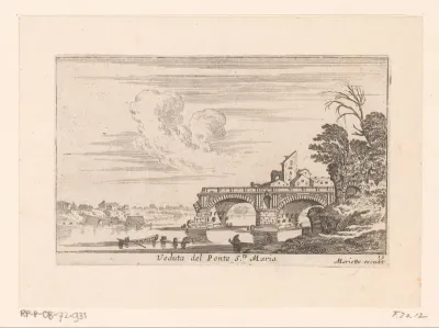 Gezicht op de Pont Marie