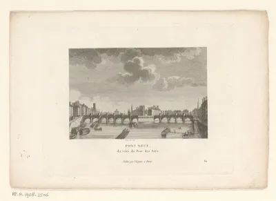 Gezicht op de Pont Neuf te Parijs