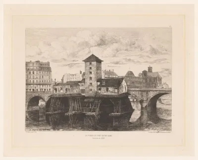 Gezicht op de Pont Notre-Dame