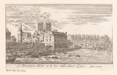 Gezicht op de Pont Saint-Michel