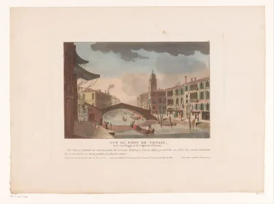 Gezicht op de Ponte delle Guglie te Venetië