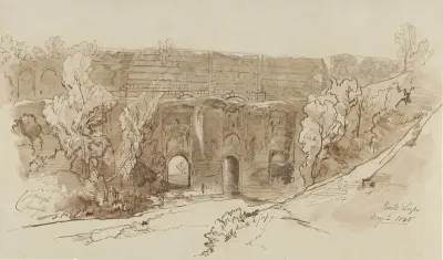 Gezicht op de Ponte Lupo (bij Tivoli)