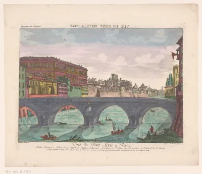 Gezicht op de Ponte Sisto te Rome