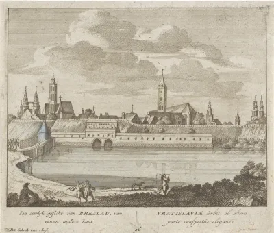 Gezicht op de Poolse stad Wrocław