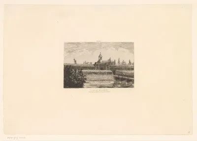 Gezicht op de poort van Bertaimont