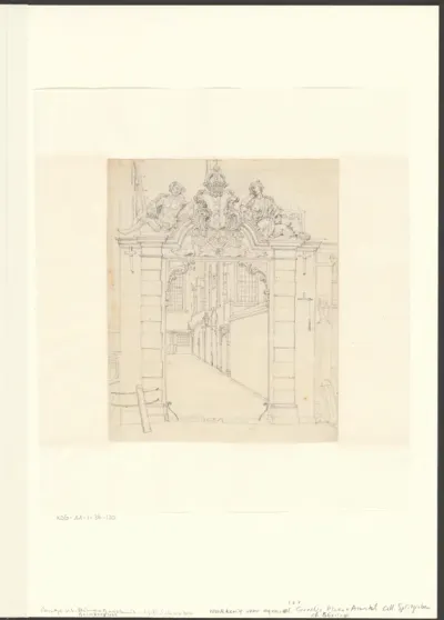 Gezicht op de poort van het Binnengasthuis