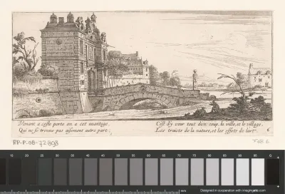 Gezicht op de poort van Saint-Honoré