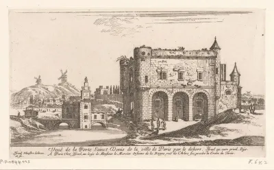 Gezicht op de poort van Sint Denis