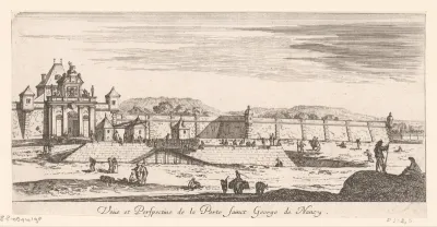 Gezicht op de poort van Sint George in Nancy
